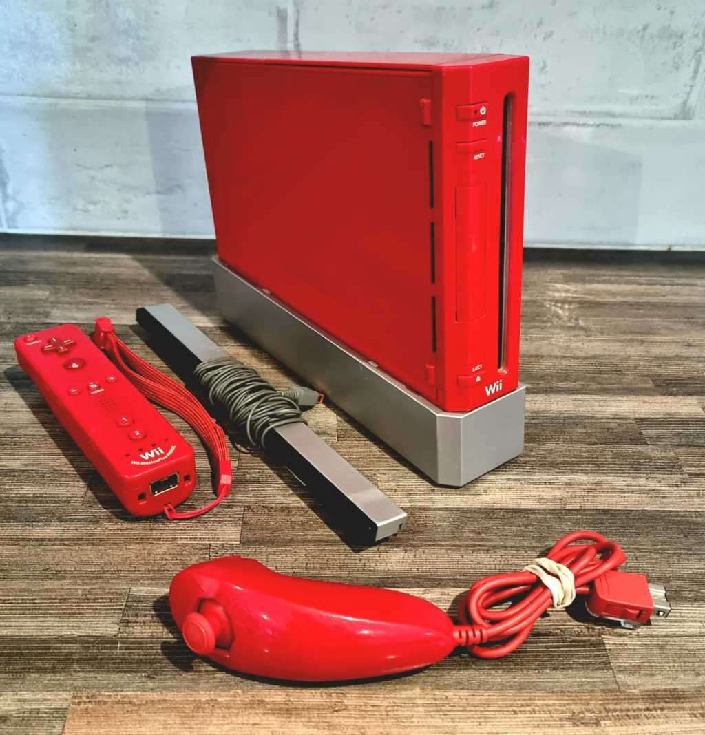 Nintendo Red Nintendo Wii Console with Motion Plus Controller and